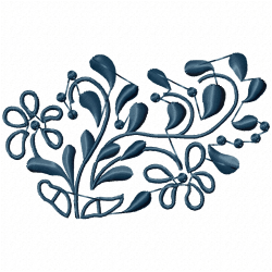 Flowers And Tree Embroidery Design 10
